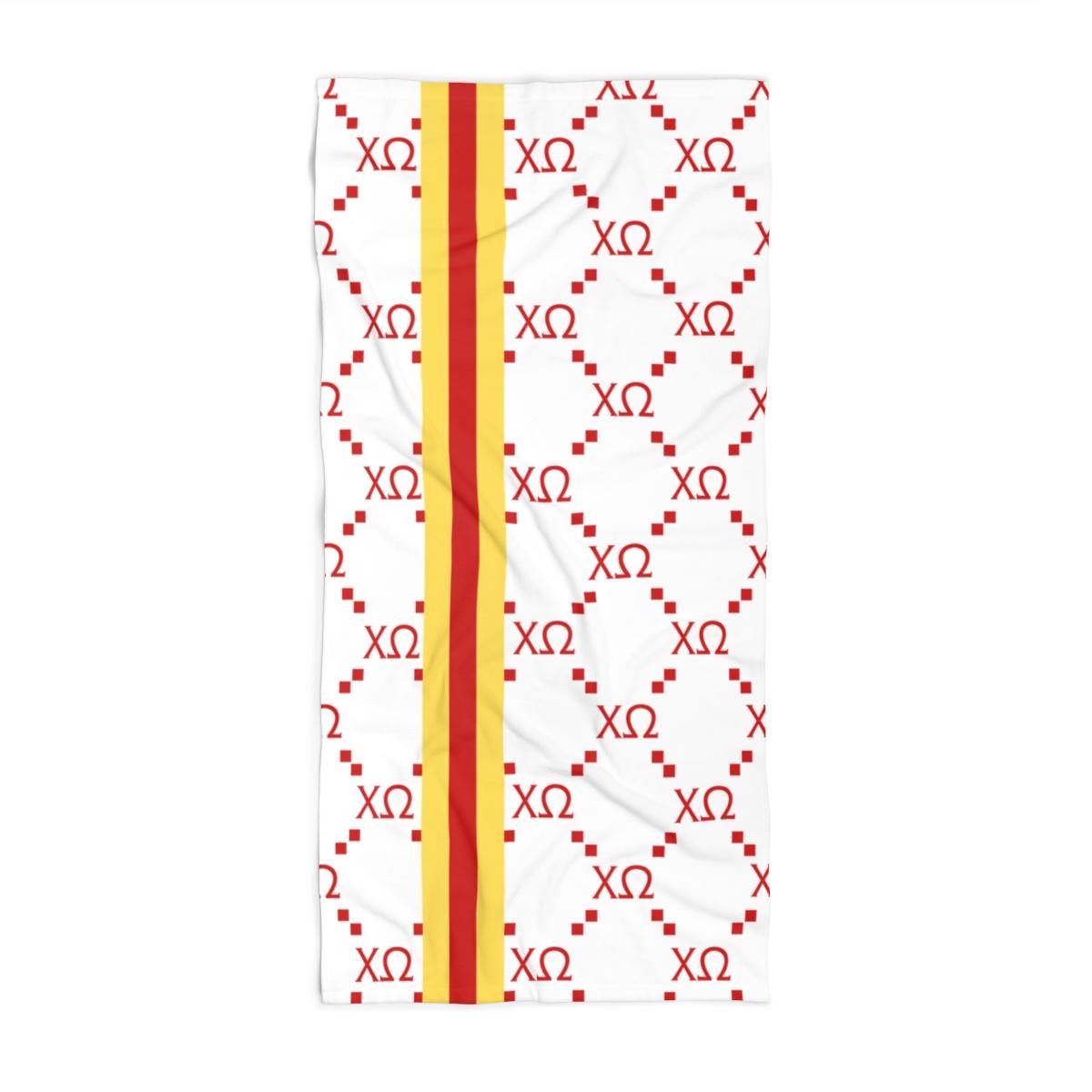 Chi Omega Design Beach Towel - Ivy Society