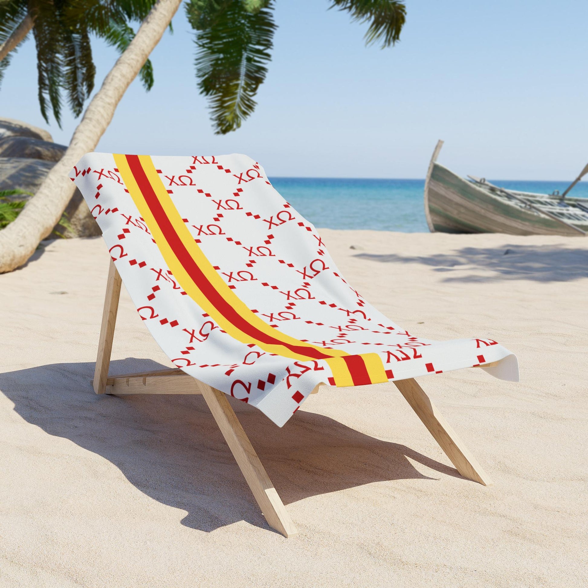 Chi Omega Design Beach Towel - Ivy Society