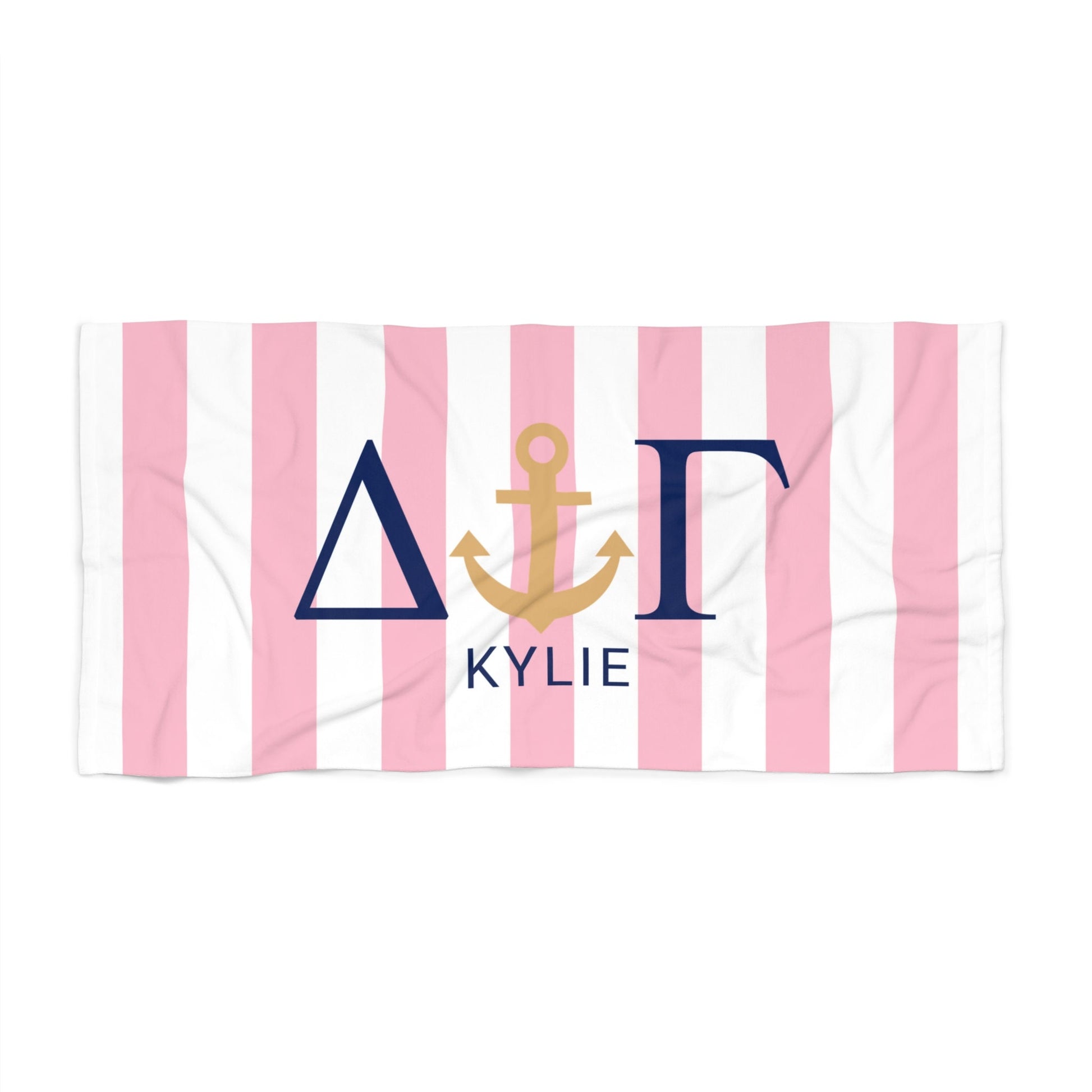 Delta Gamma Personalized Anchor Beach Towel - Ivy Society
