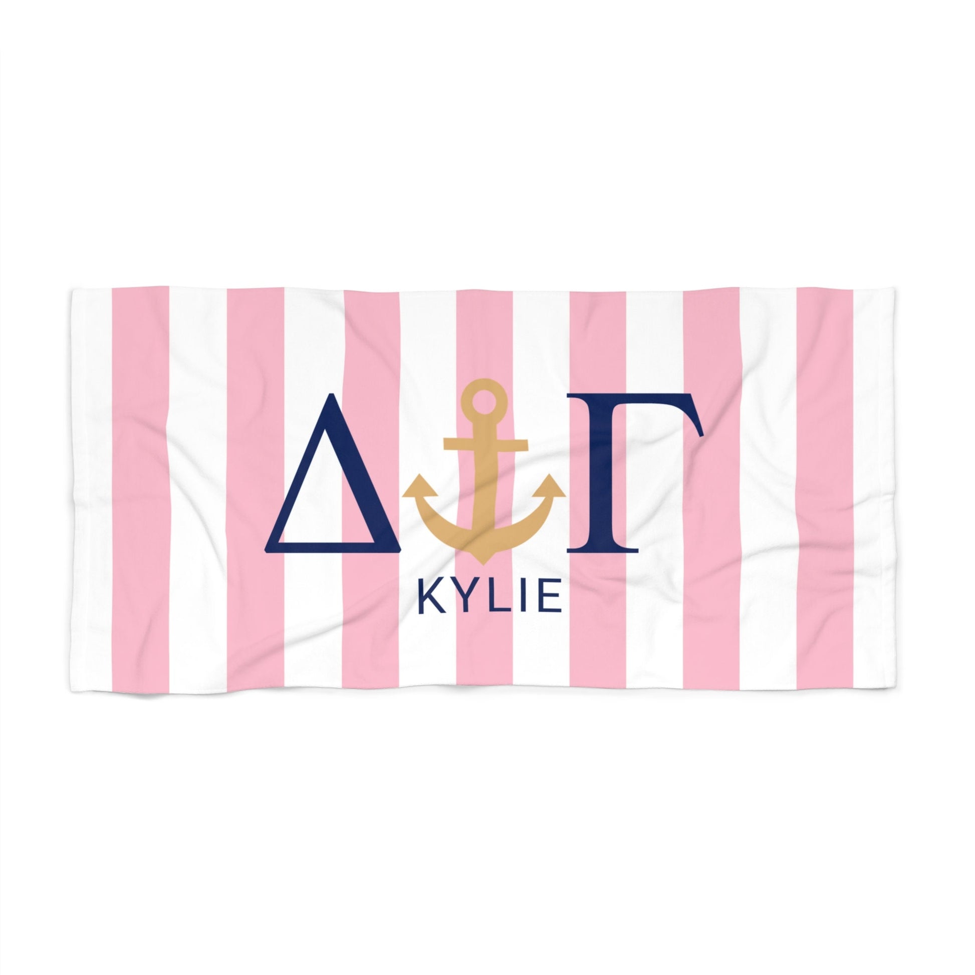 Delta Gamma Personalized Anchor Beach Towel - Ivy Society
