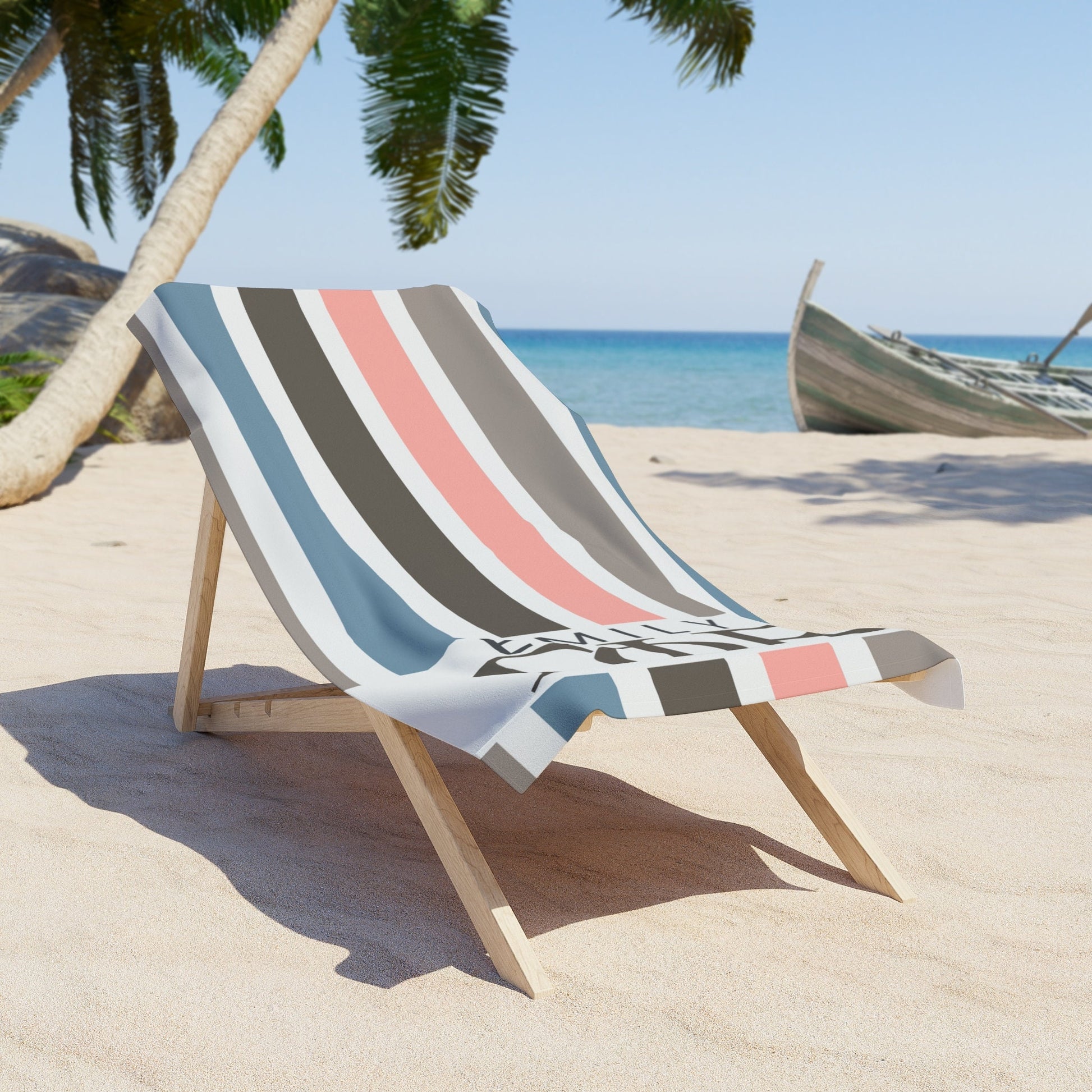 Gamma Phi Beta Personalized Stripe Beach Towel - Ivy Society
