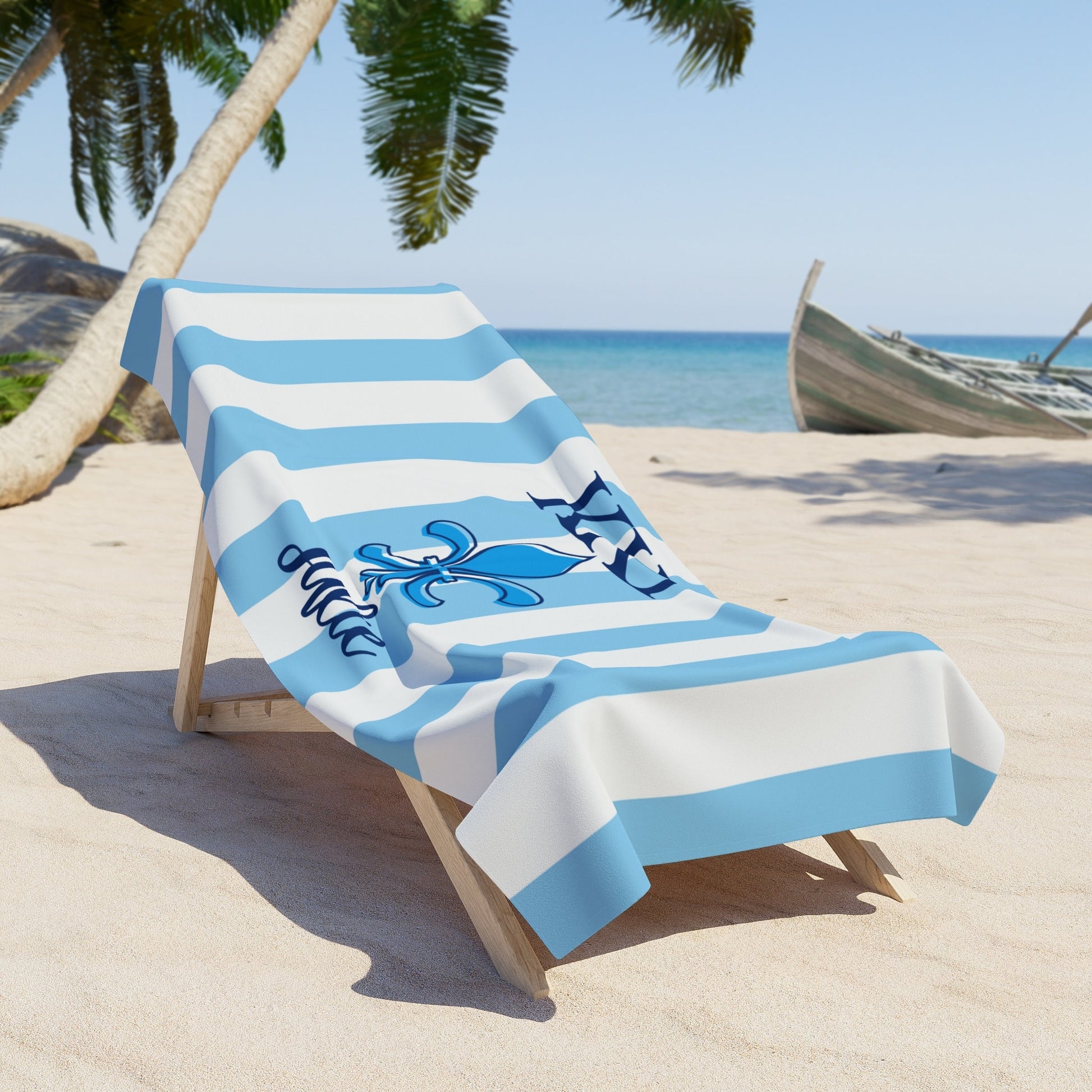 Kappa Kappa Gamma Personalized Striped Beach Towel - Ivy Society