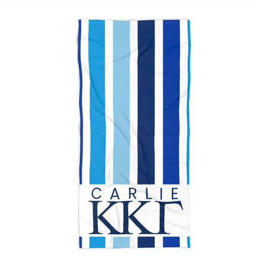Personalized Kappa Kappa Gamma Sorority Beach Towel - Ivy Society