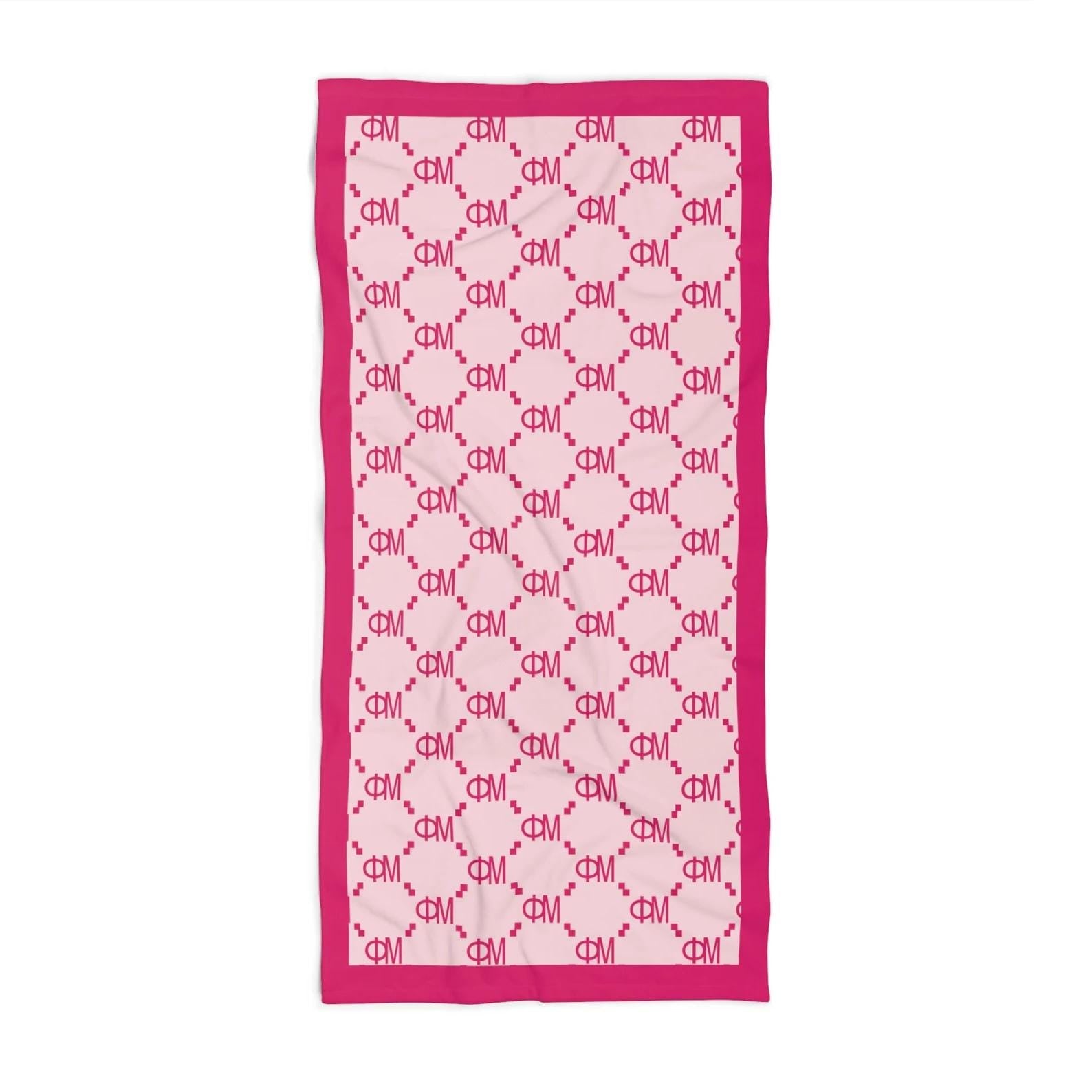 Phi Mu Print Beach Towel - Ivy Society