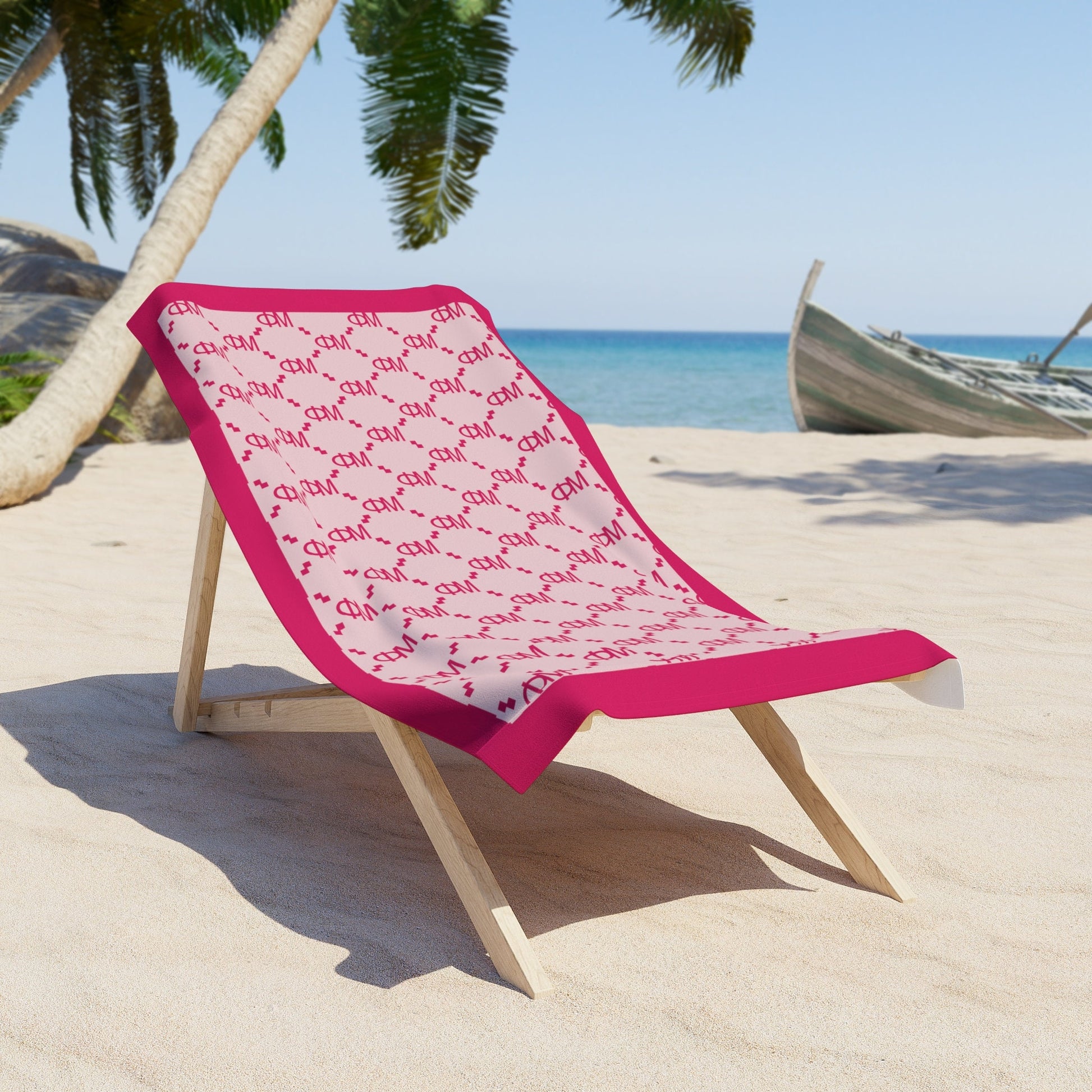 Phi Mu Print Beach Towel - Ivy Society