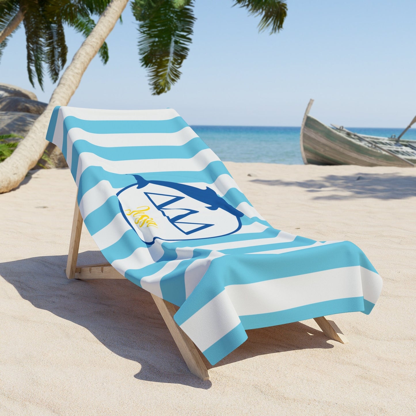 Tri Delta Personalized Beach Towel - Ivy Society