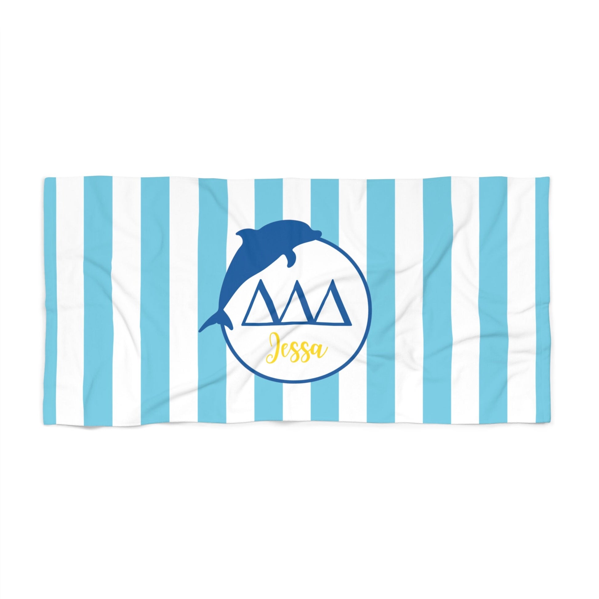 Tri Delta Personalized Beach Towel - Ivy Society