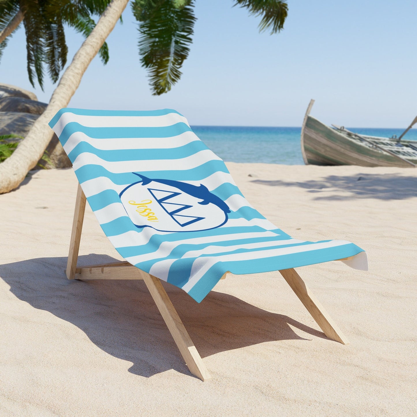 Tri Delta Personalized Beach Towel - Ivy Society
