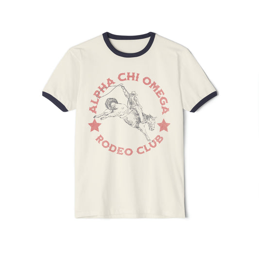Alpha Chi Omega Rodeo Ringer Tee - Ivy Society