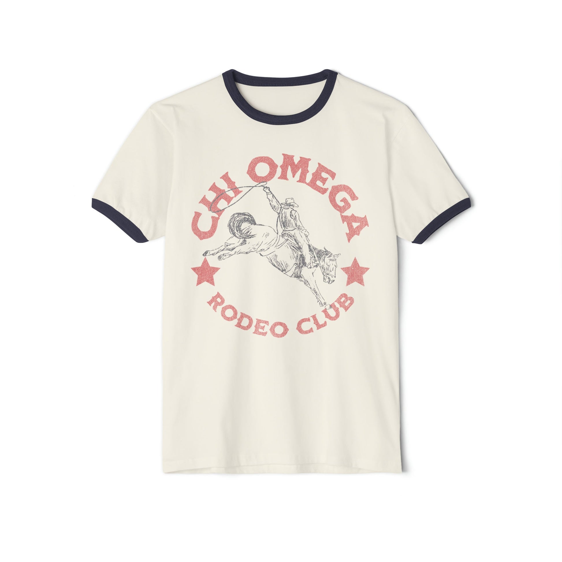 Chi Omega Rodeo Ringer Tee - Ivy Society
