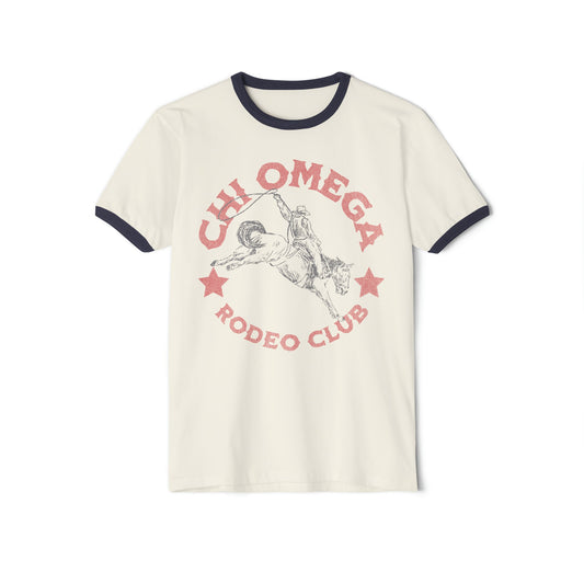 Chi Omega Rodeo Ringer Tee - Ivy Society