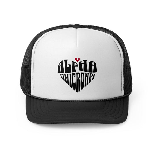 Alpha Omicron Pi Heart Trucker Hat - Ivy Society