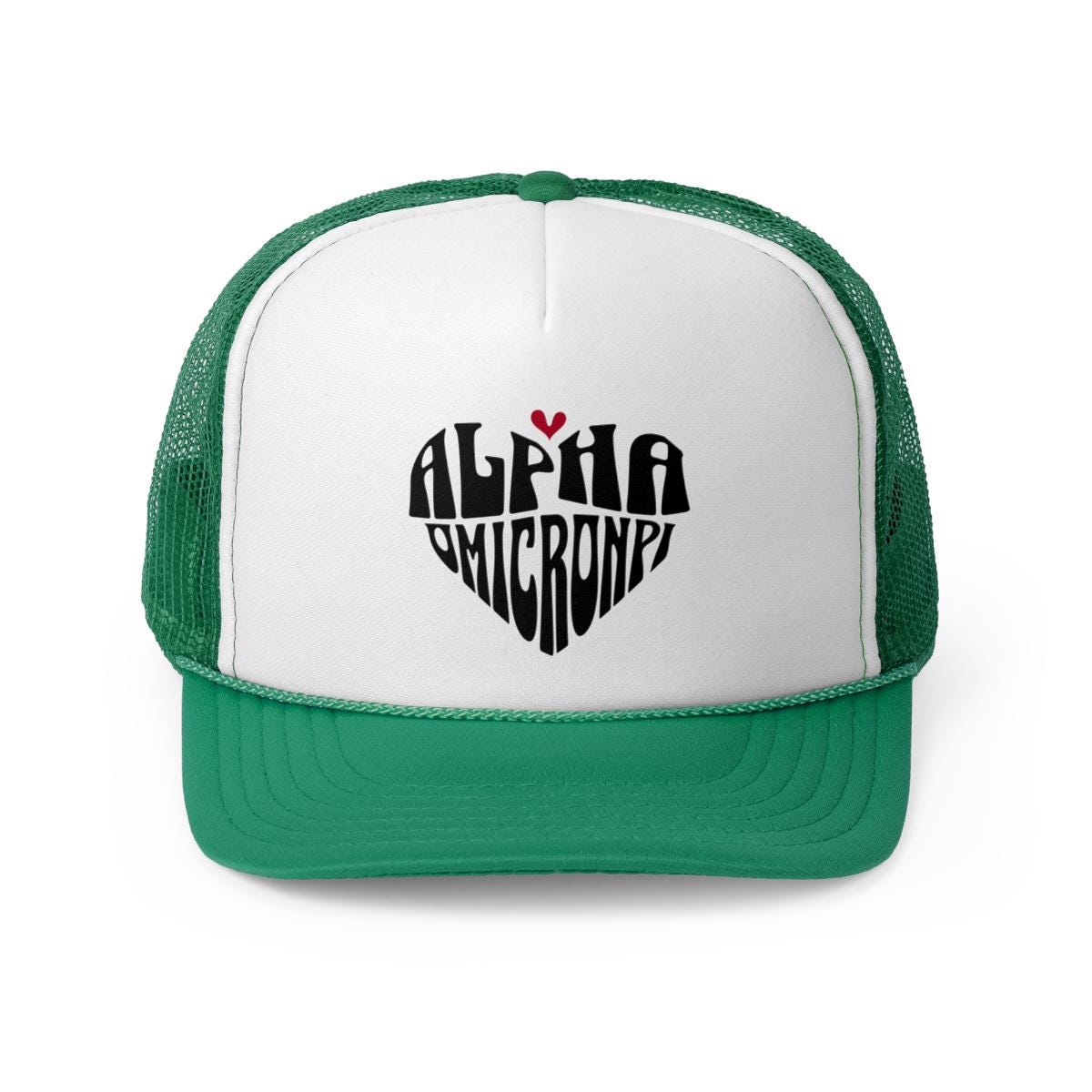 Alpha Omicron Pi Heart Trucker Hat - Ivy Society