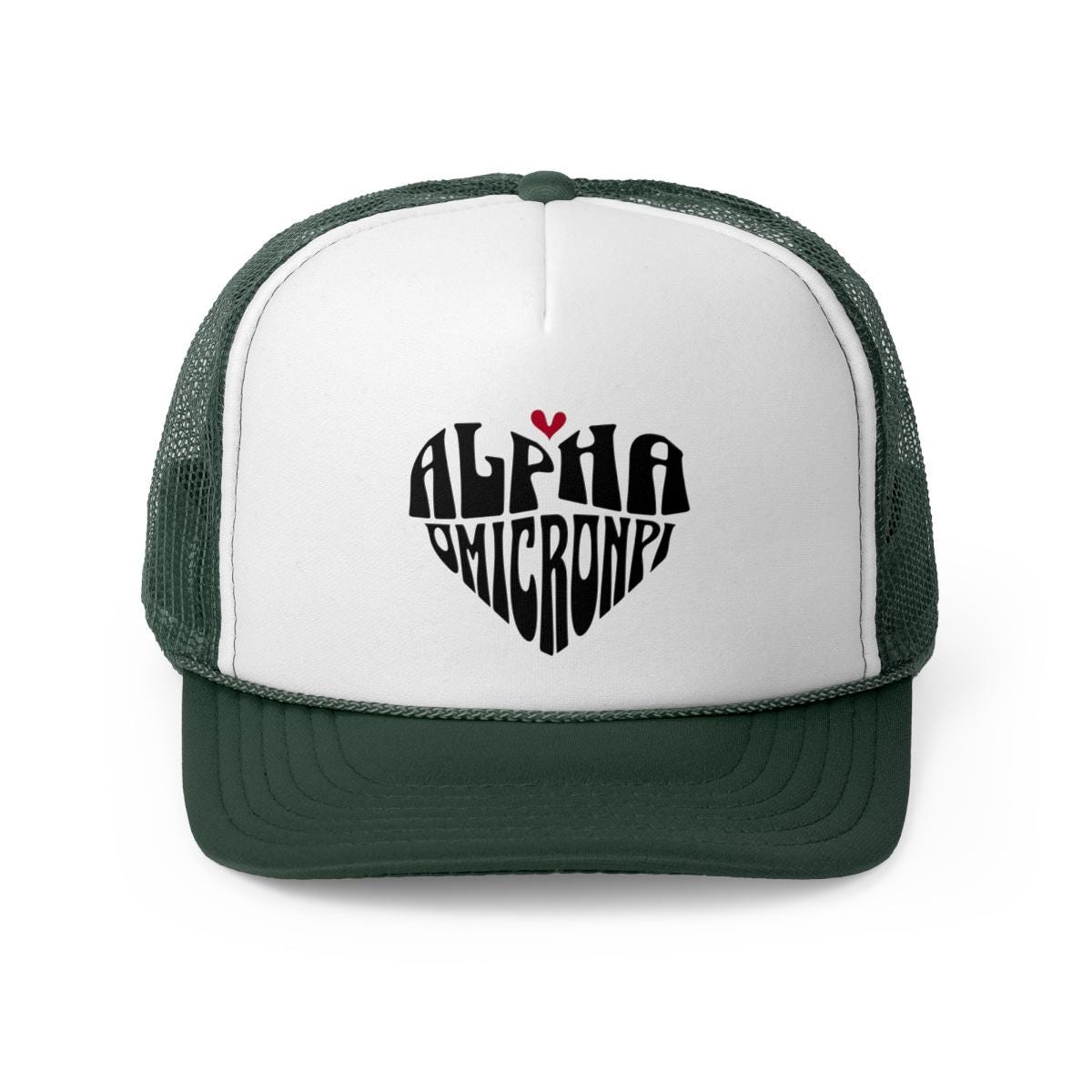 Alpha Omicron Pi Heart Trucker Hat - Ivy Society