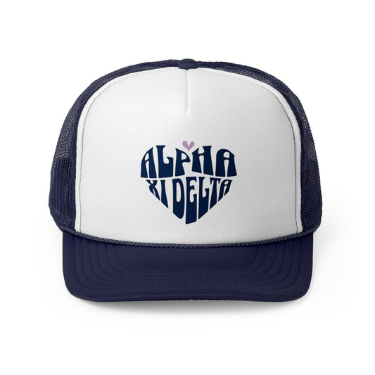 Alpha Xi Delta Heart Trucker Hat - Ivy Society