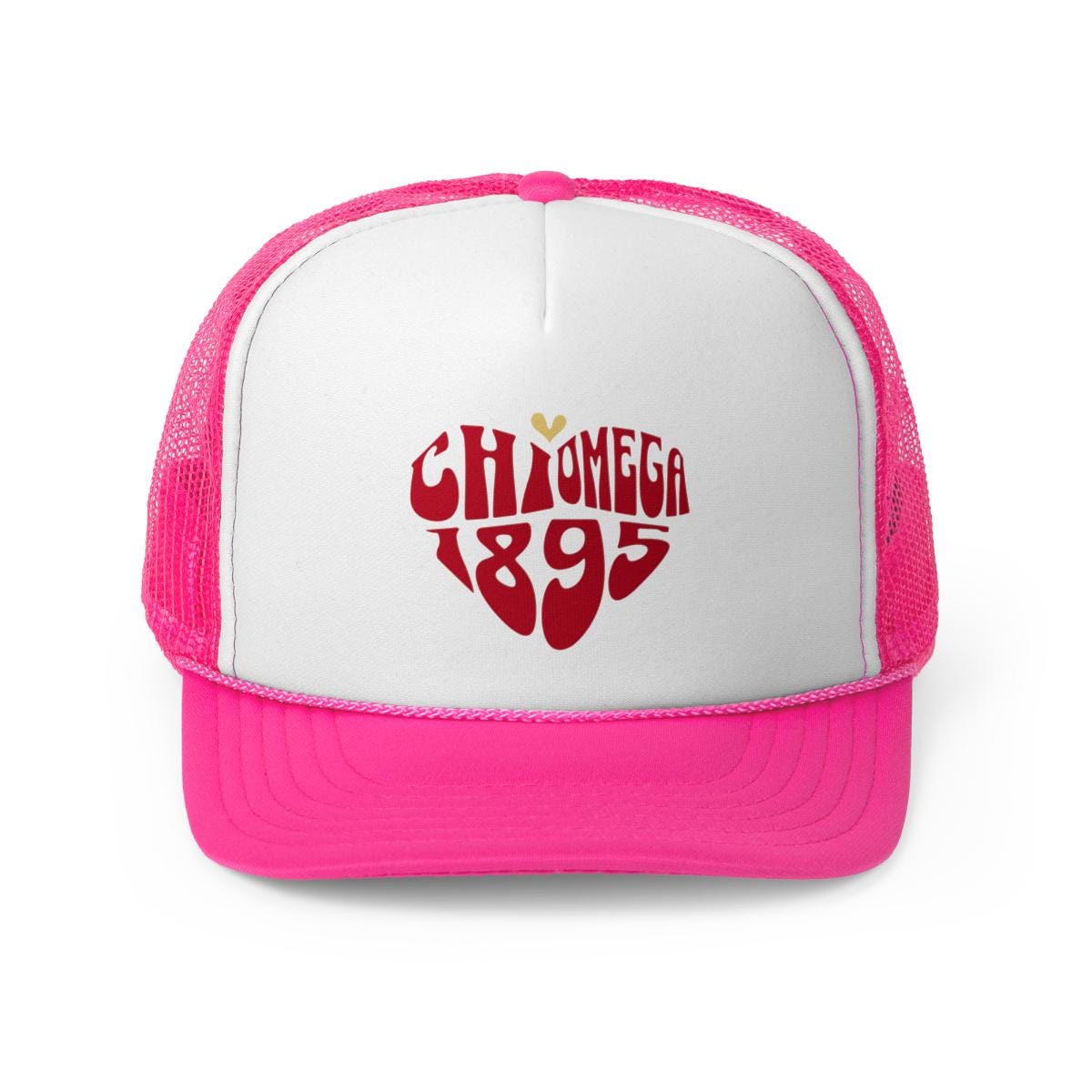 Chi Omega Heart Trucker Hat - Ivy Society