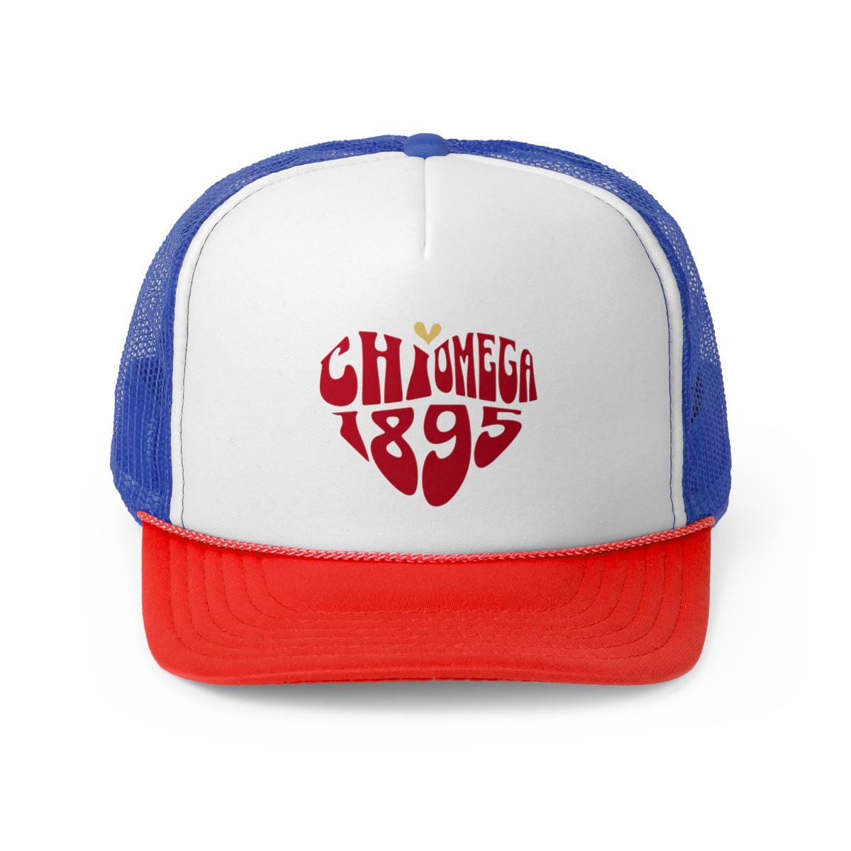 Chi Omega Heart Trucker Hat - Ivy Society