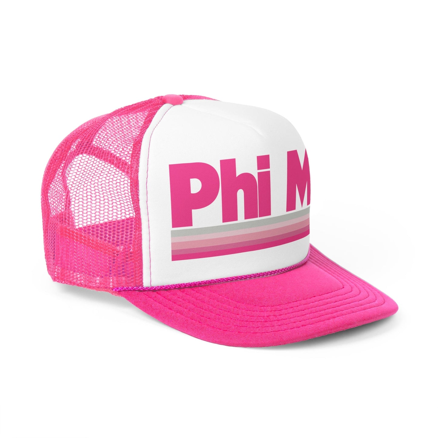 Phi Mu Retro Stripe Trucker Hat - Ivy Society