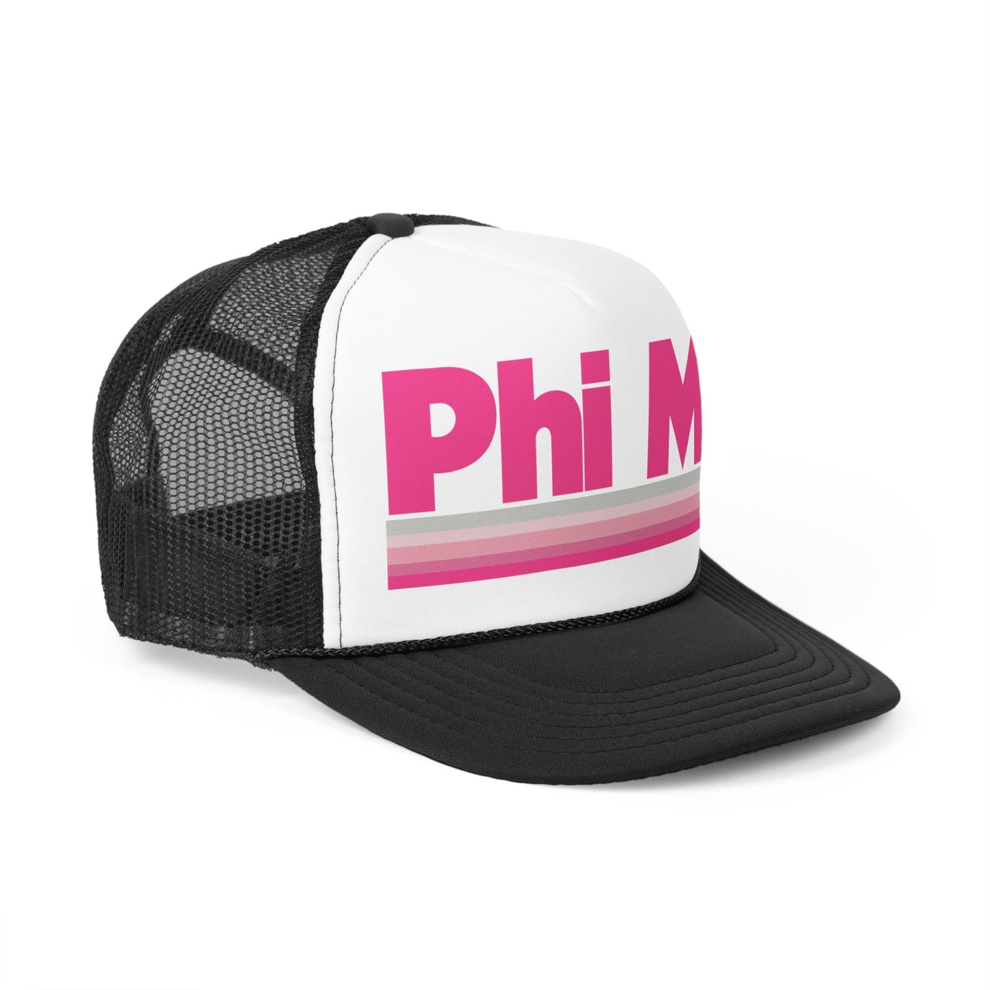 Phi Mu Retro Stripe Trucker Hat - Ivy Society