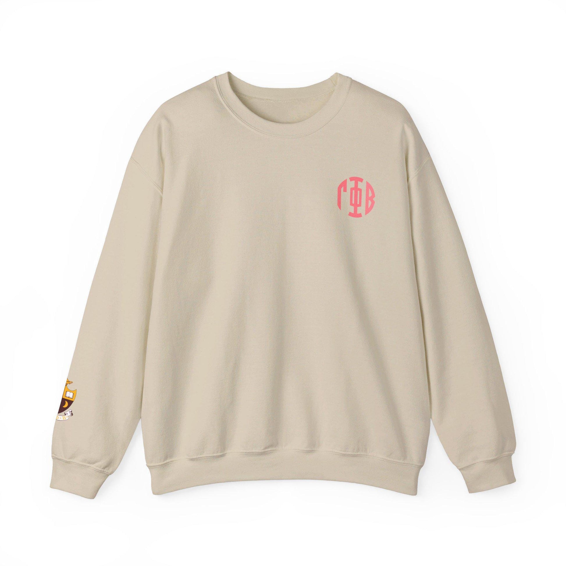 Gamma Phi Beta Monogram Crest Sleeve Sweatshirt - Ivy Society