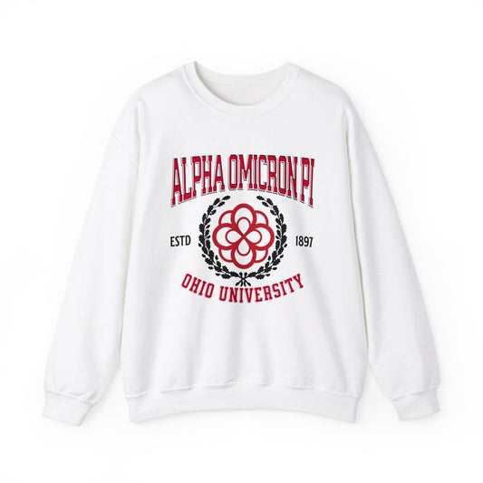 Alpha Omicron Pi Collegiate Sweatshirt Personalized School - Ivy Society