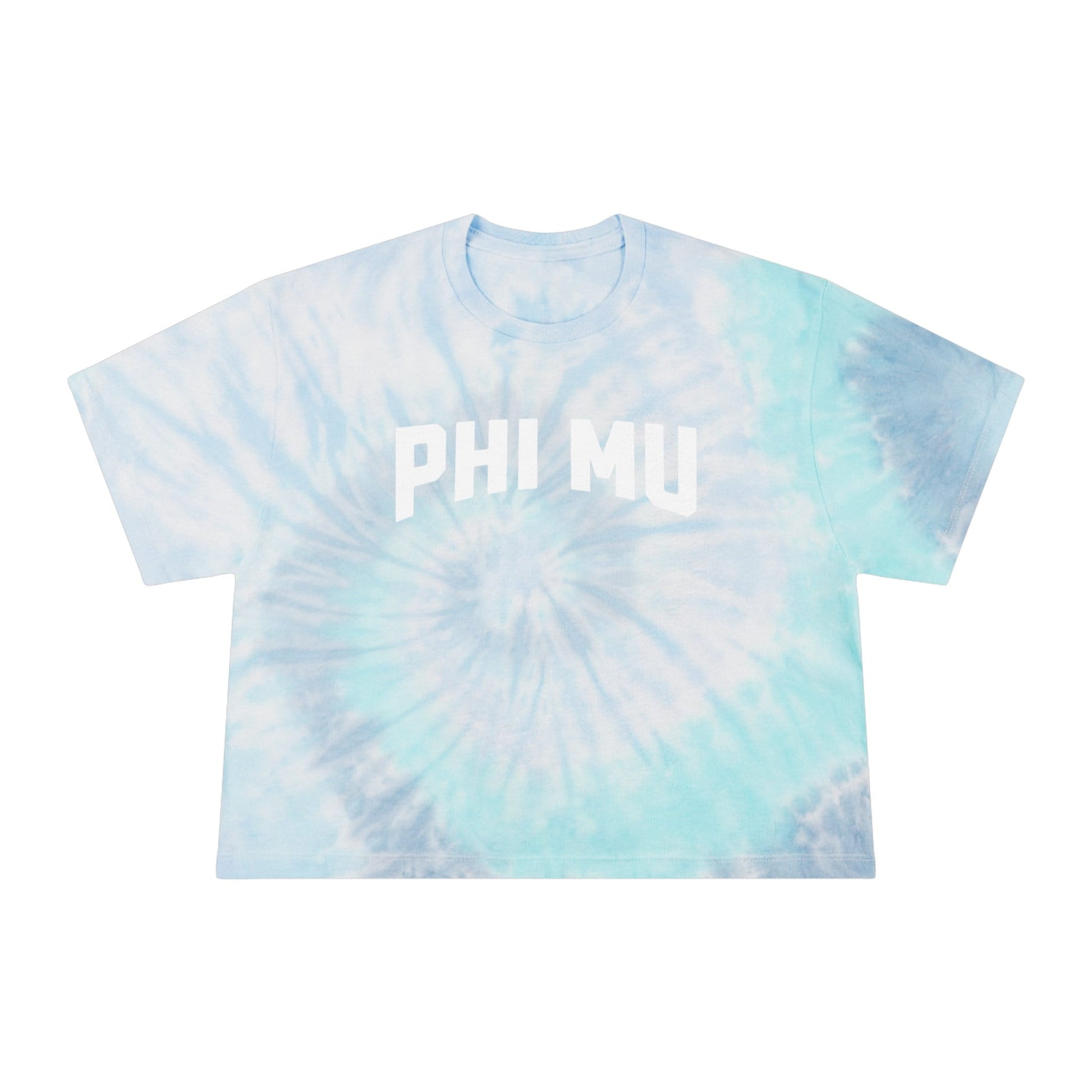 Phi Mu Tie Dye Crop Top Tee - Ivy Society