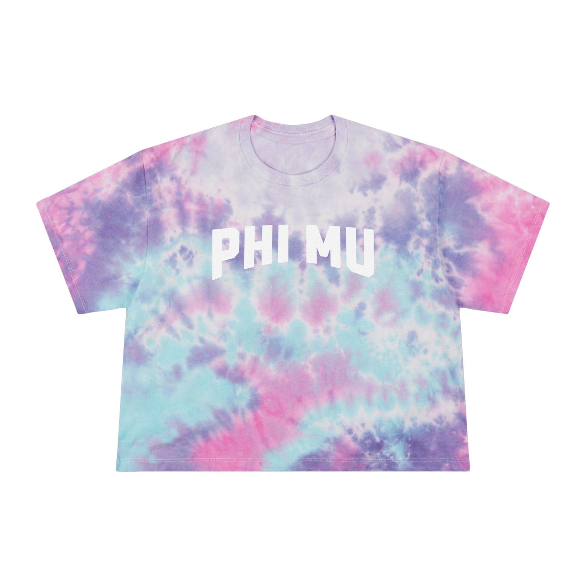 Phi Mu Tie Dye Crop Top Tee - Ivy Society