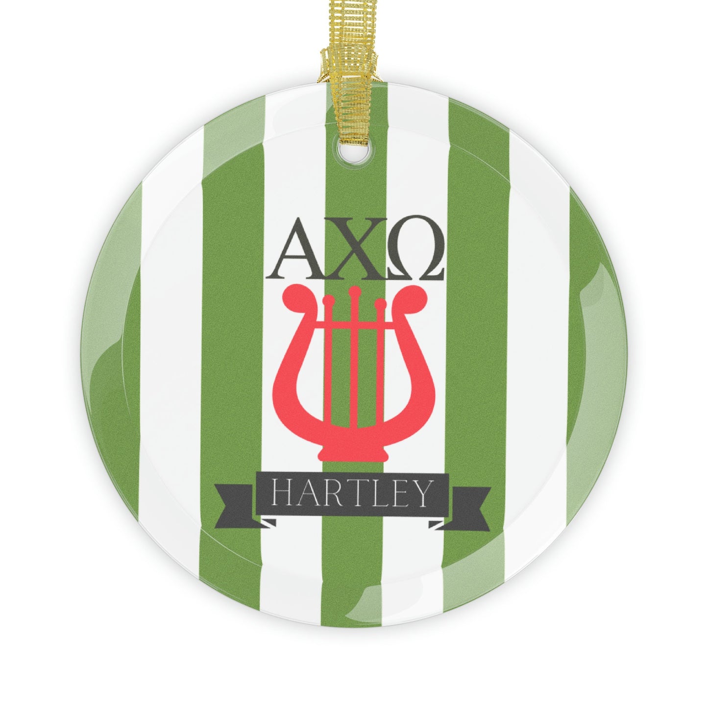 Alpha Chi Omega Personalized Lyre Ornament - Ivy Society