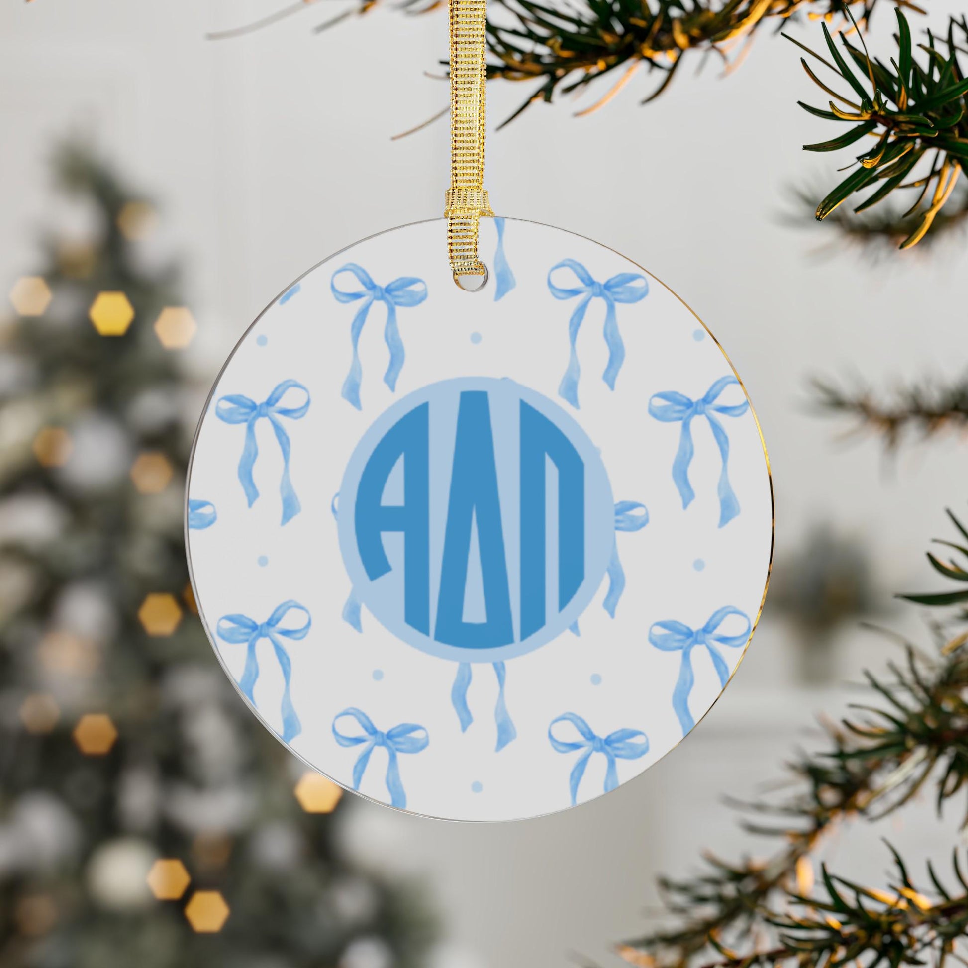 Alpha Delta Pi Bow Ornament - Ivy Society