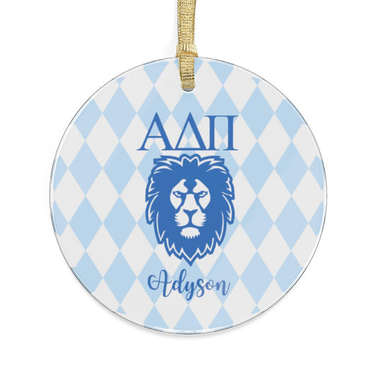 Alpha Delta Pi Personalized Lion Ornament - Ivy Society