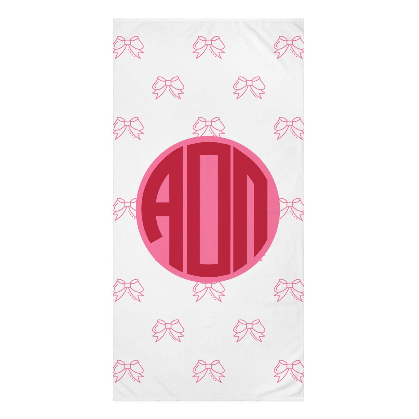 Alpha Omicron Pi Bow Beach Towel - Ivy Society