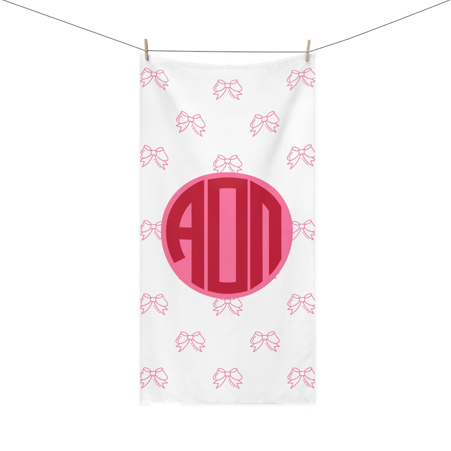 Alpha Omicron Pi Bow Beach Towel - Ivy Society