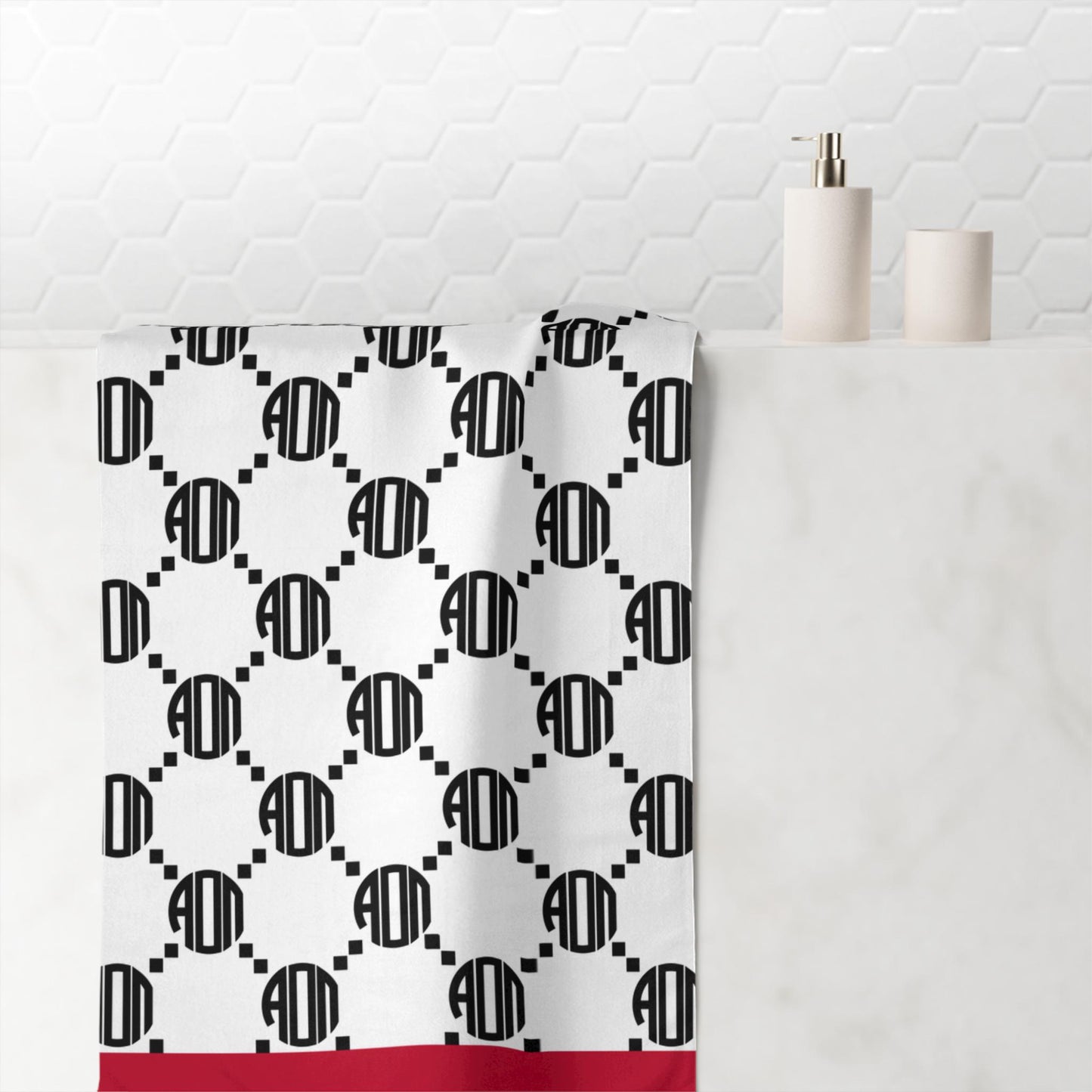Alpha Omicron Pi Print Beach Towel - Ivy Society