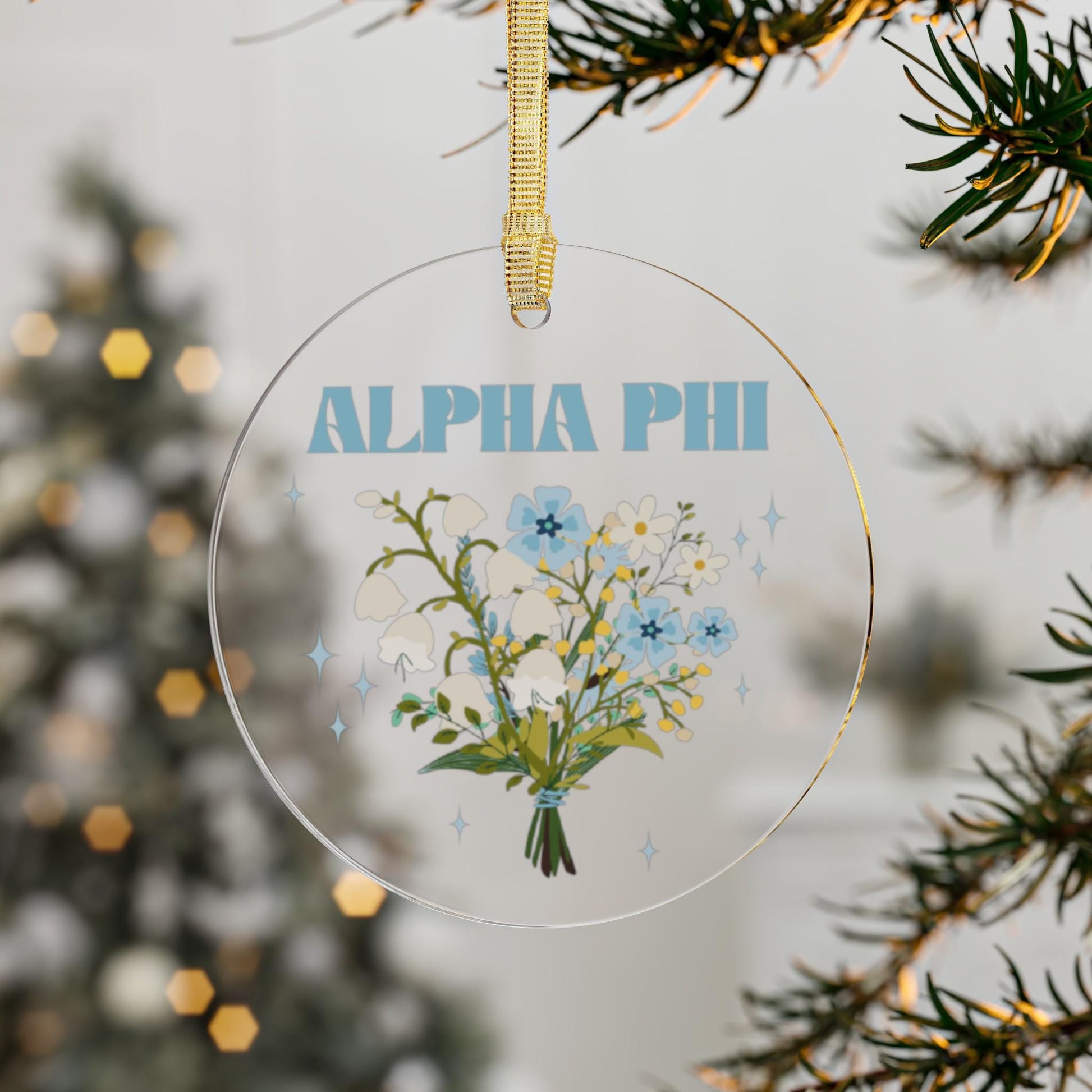 Alpha Phi Bouquet Ornament - Ivy Society