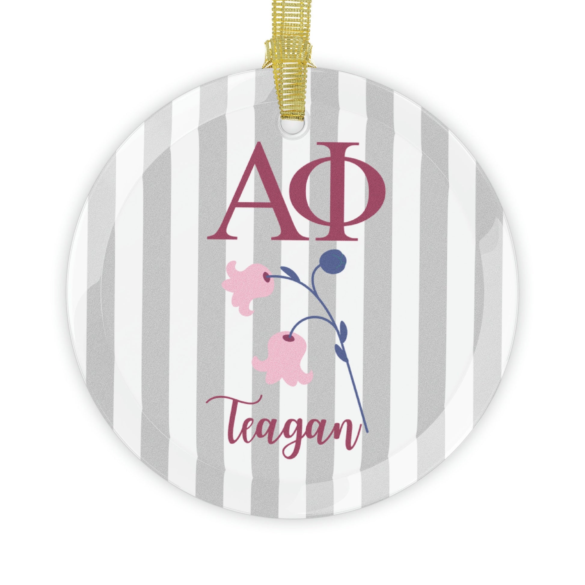 Alpha Phi Personalized Lily Ornament - Ivy Society