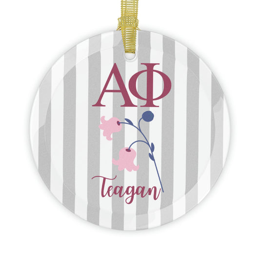Alpha Phi Personalized Lily Ornament - Ivy Society