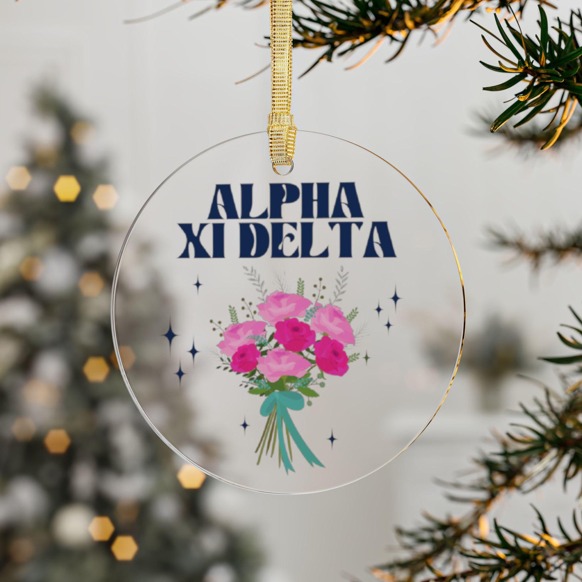 Alpha Xi Delta Bouquet Ornament - Ivy Society