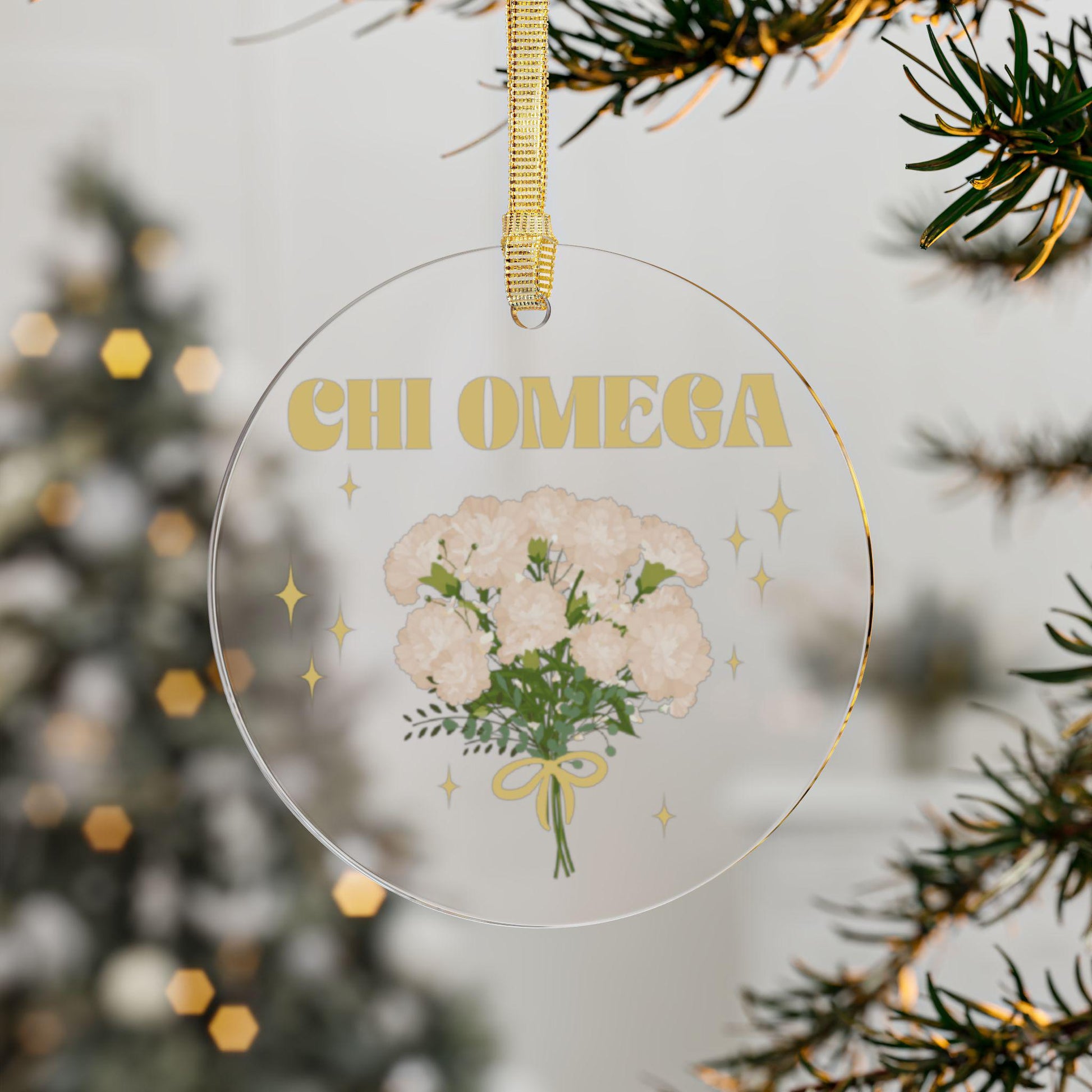 Chi Omega Bouquet Ornament - Ivy Society
