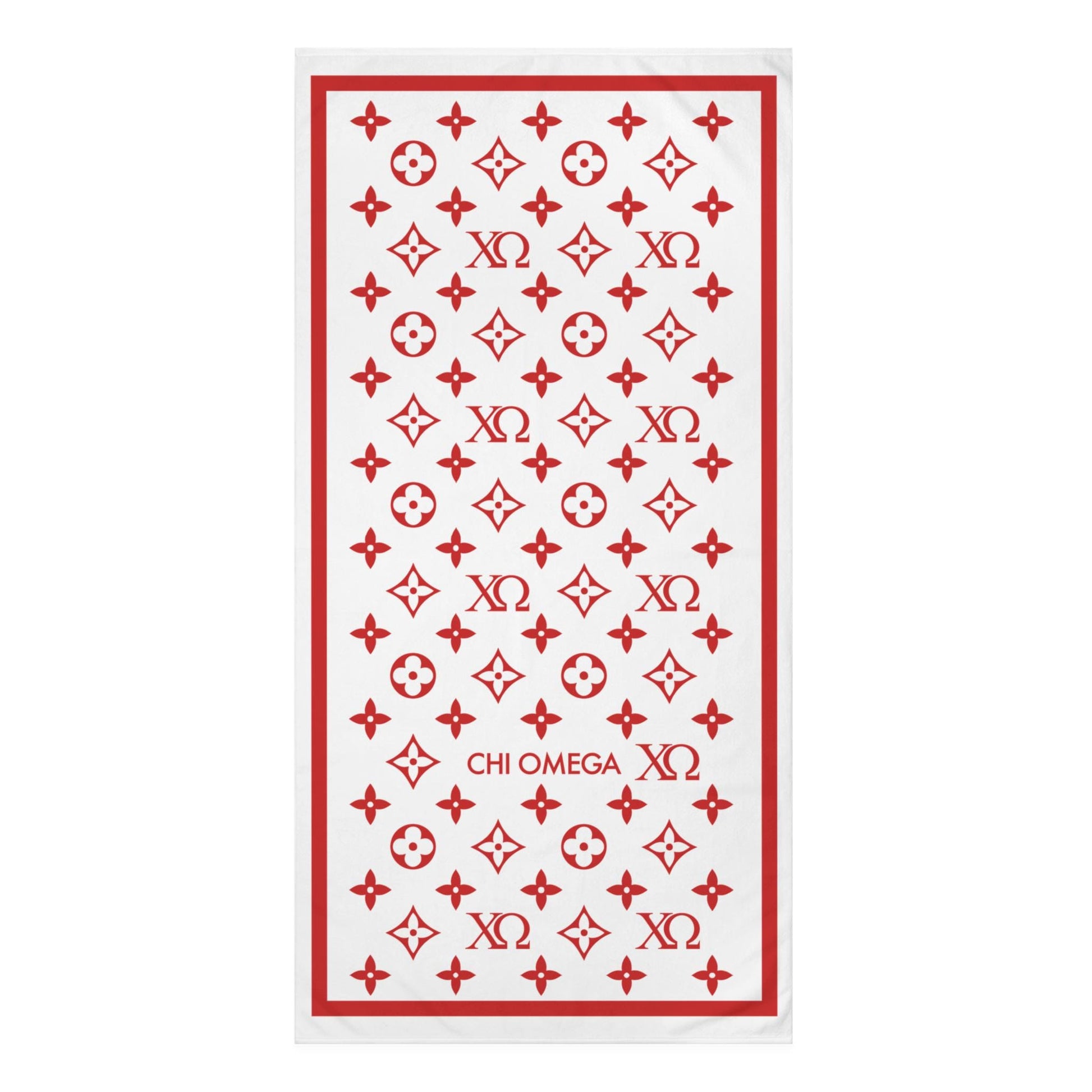 Chi Omega Design Beach Towel - Ivy Society