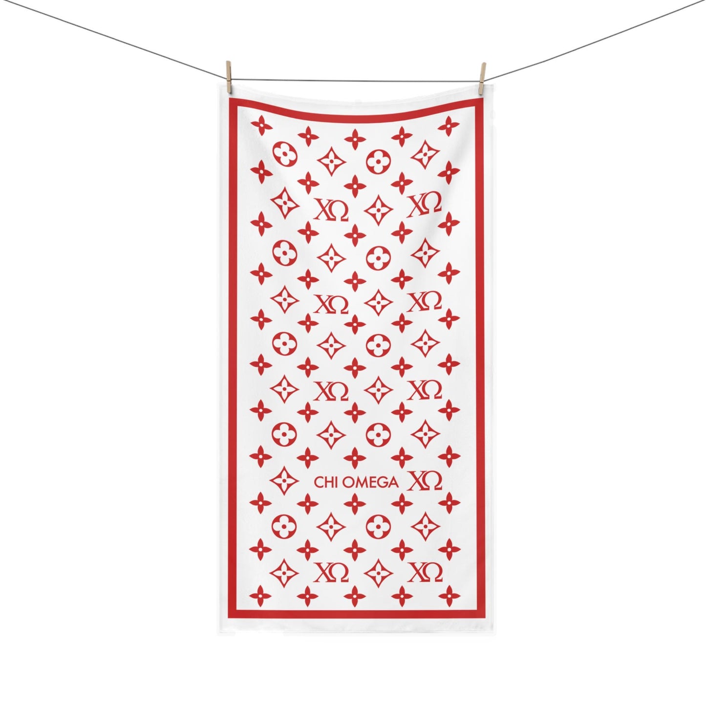 Chi Omega Design Beach Towel - Ivy Society