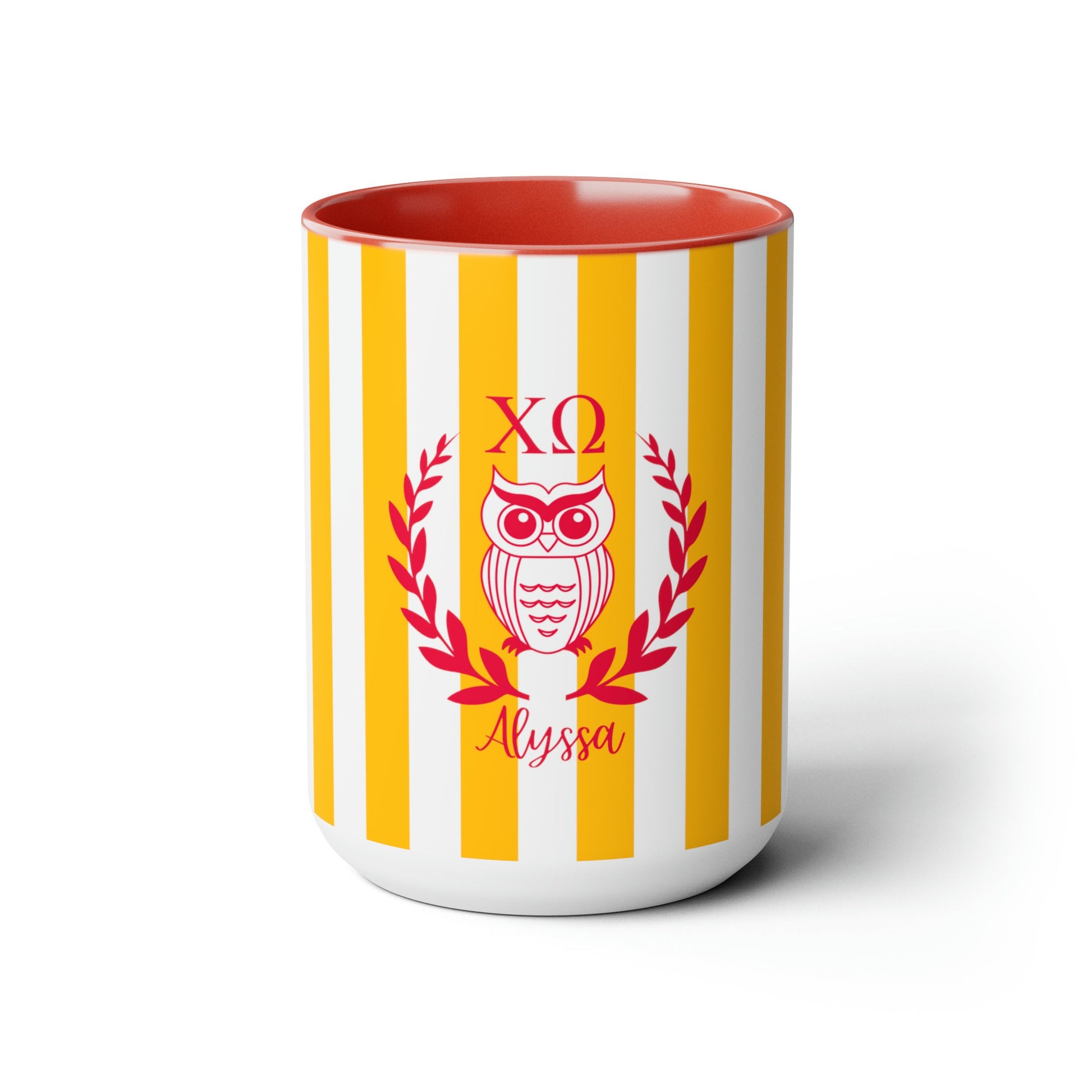 Chi Omega Personalized Owl Mug - Ivy Society