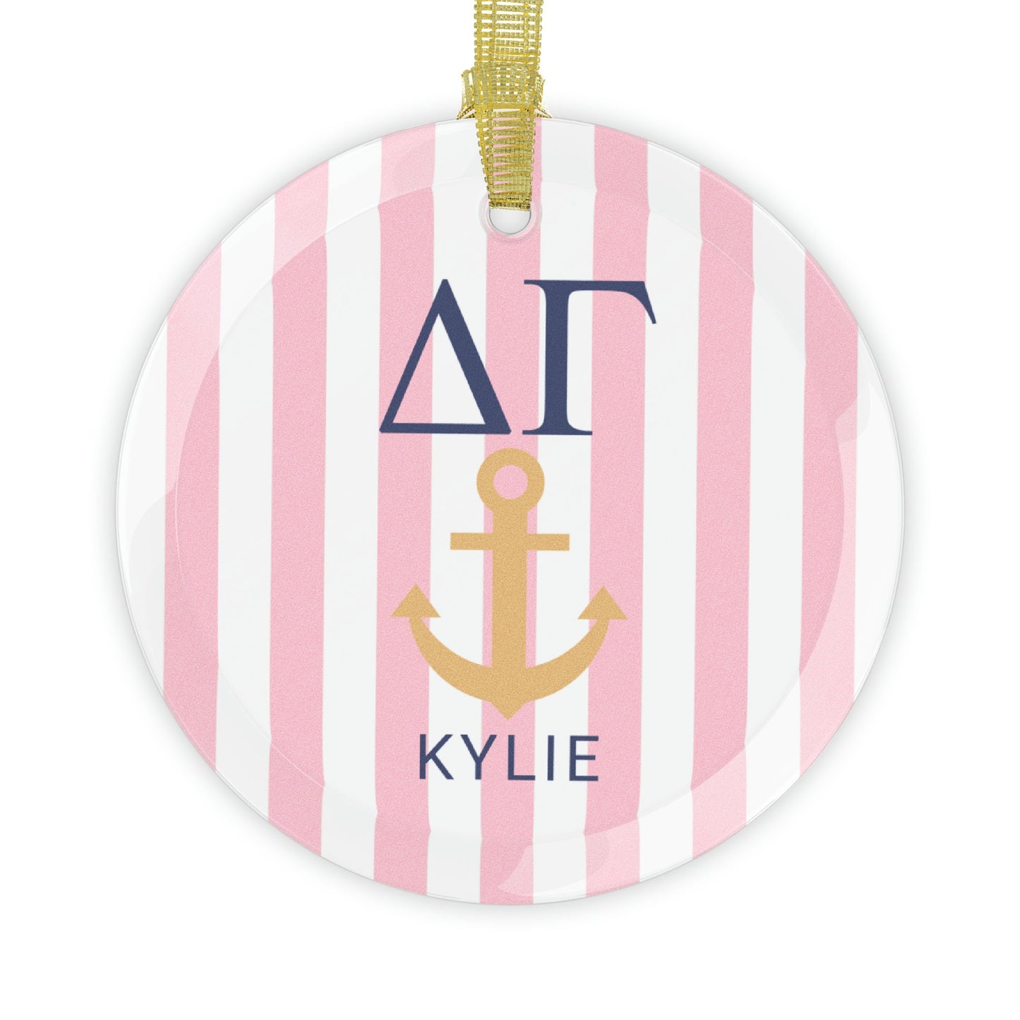 Delta Gamma Personalized Anchor Ornament - Ivy Society