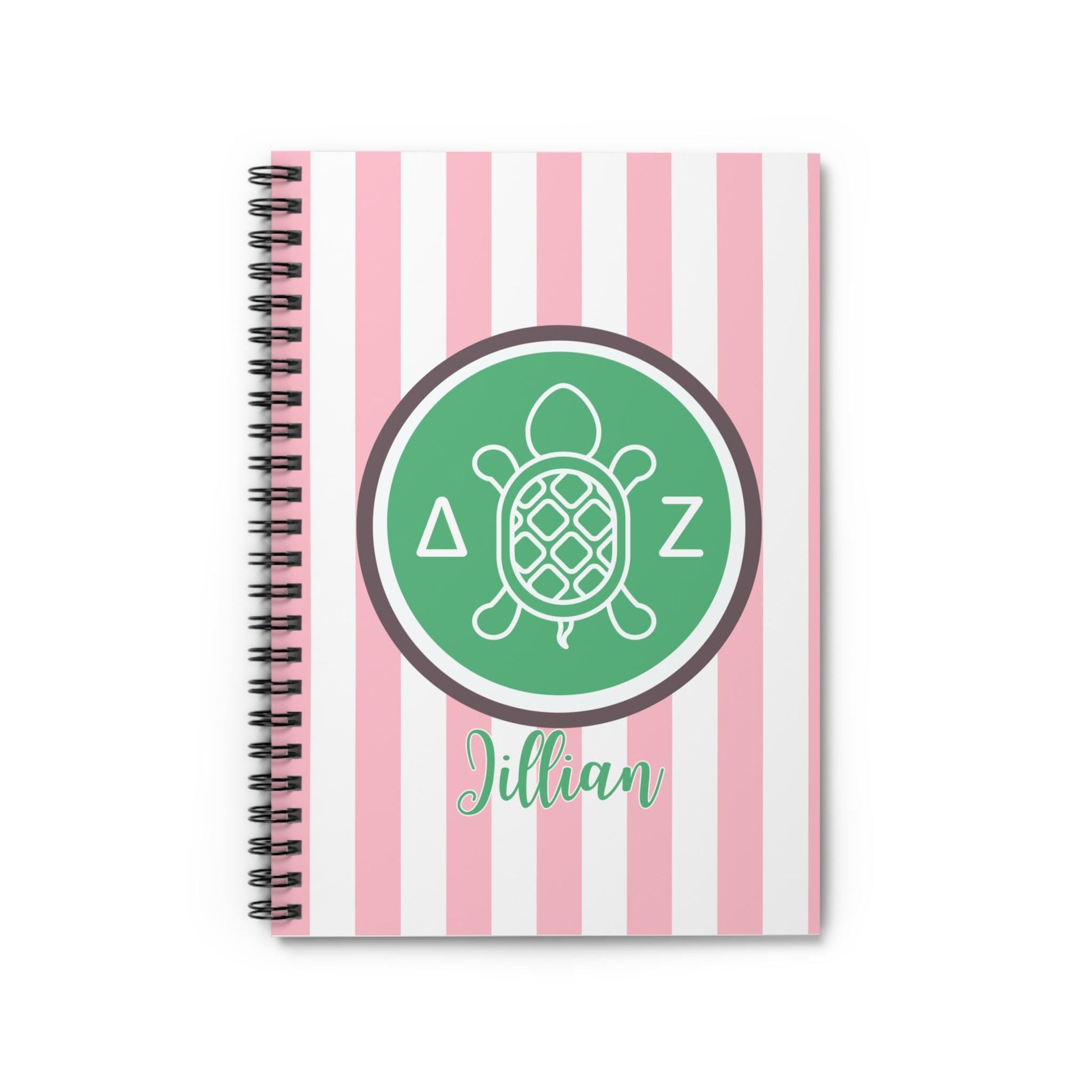 Delta Zeta Personalized Turtle Notebook - Ivy Society