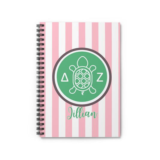 Delta Zeta Personalized Turtle Notebook - Ivy Society