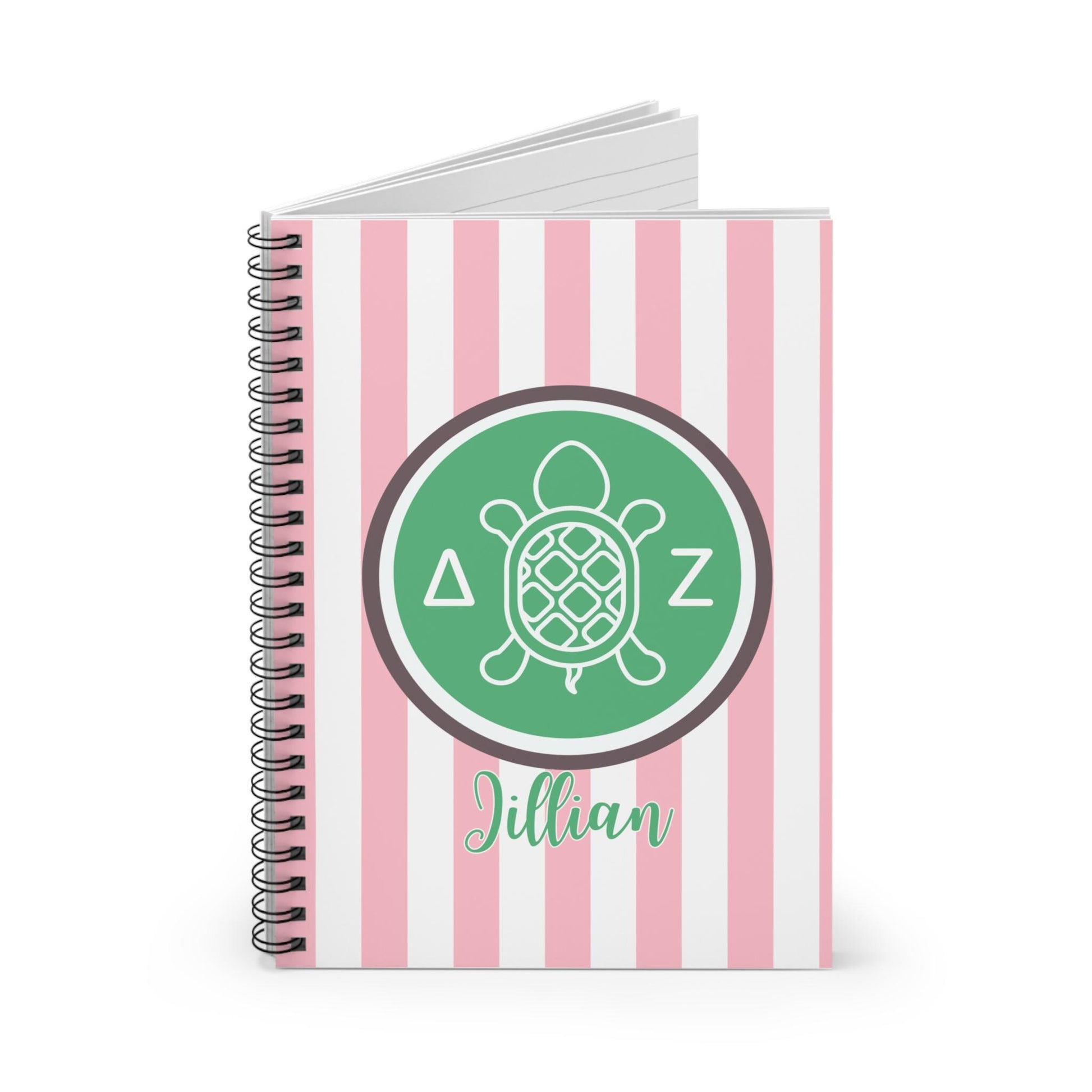 Delta Zeta Personalized Turtle Notebook - Ivy Society