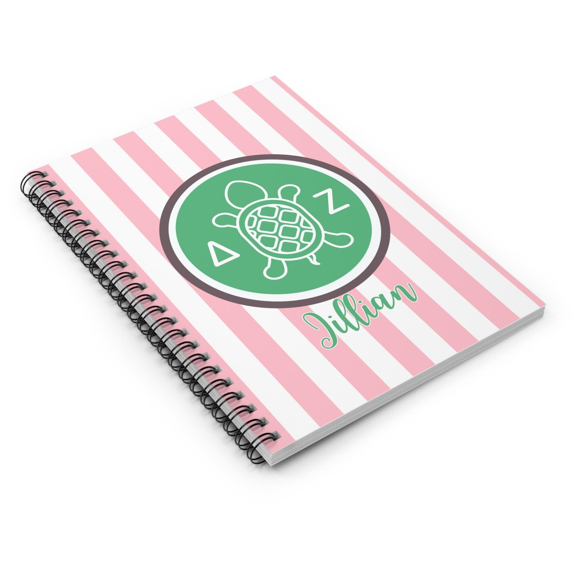 Delta Zeta Personalized Turtle Notebook - Ivy Society