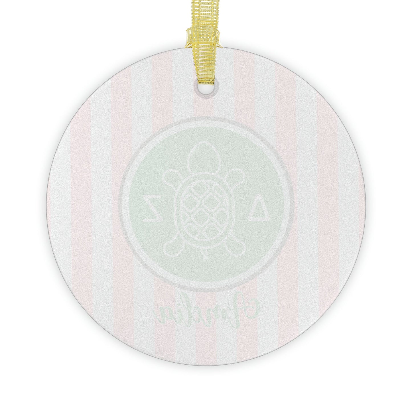 Delta Zeta Personalized Turtle Ornament - Ivy Society