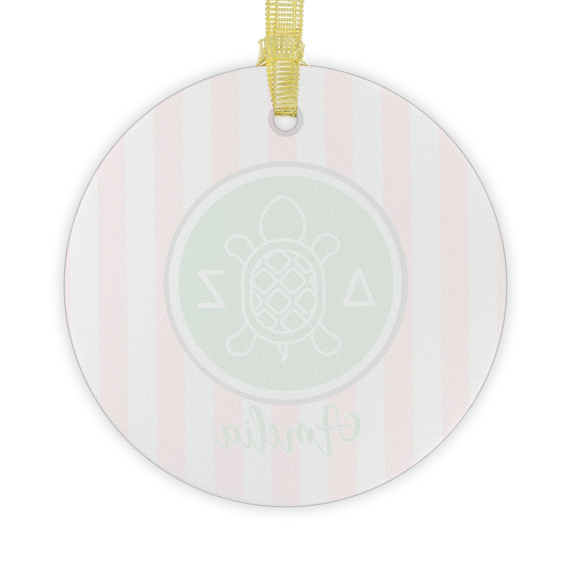 Delta Zeta Personalized Turtle Ornament - Ivy Society