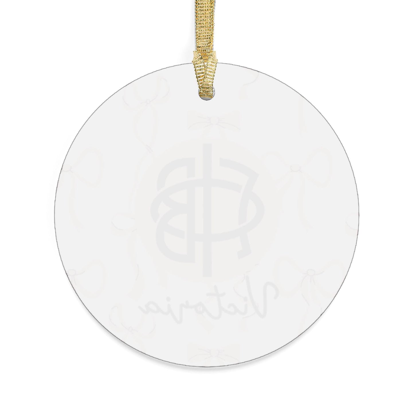Gamma Phi Beta Personalized Bow Ornament - Ivy Society
