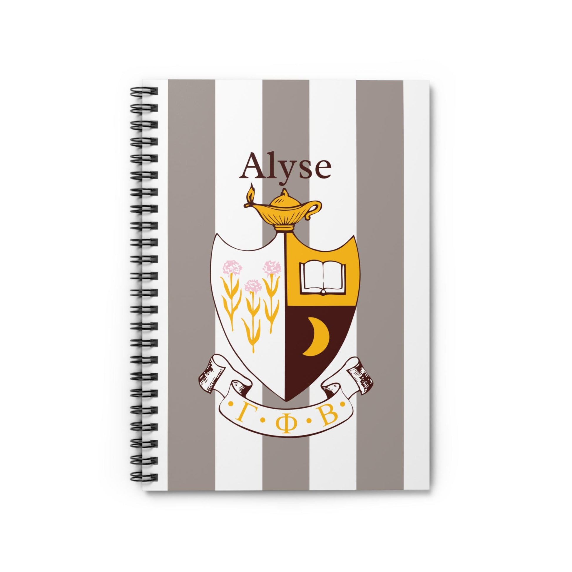 Gamma Phi Beta Personalized Crest Notebook - Ivy Society